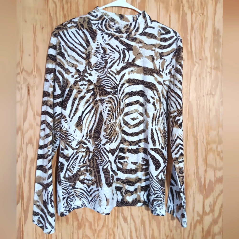 Rebecca Malone Animal Print Top